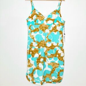 See by Chloe Turquoise and Brown Patterned sundress size 8